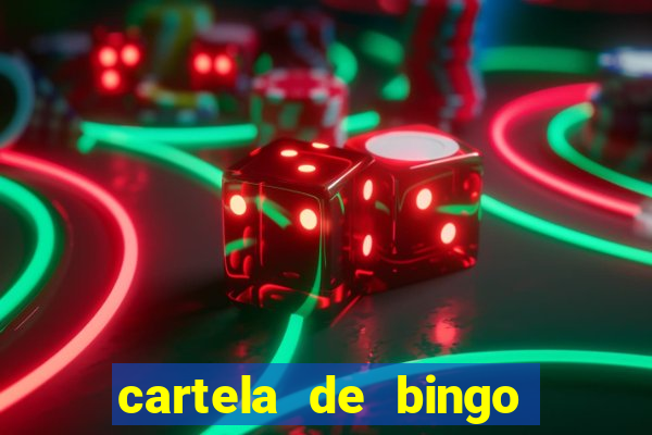 cartela de bingo pra imprimir